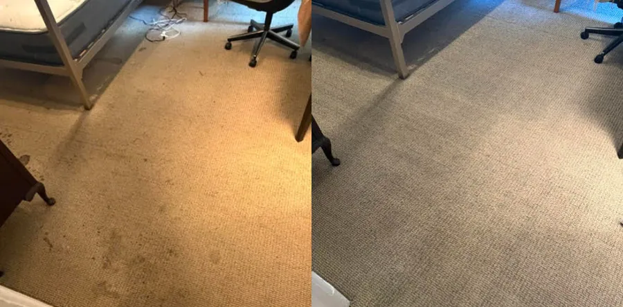 Office carpet cleaning before and after across the Bay Area
